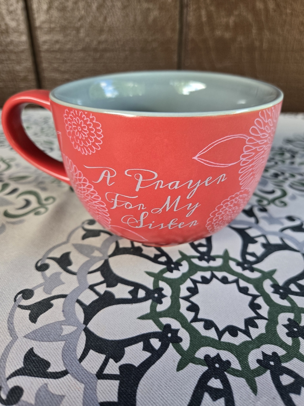 A Prayer For My Sister Coral Ceramic Mug